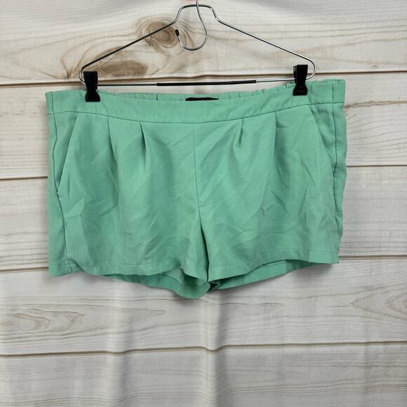 Mossimo Mint Green Pleated Short Shorts Size XL - Picture 1 of 7